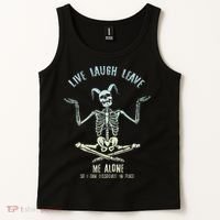 Live Laugh Leave Me Alone So I Can Dissociate In Peace Tank Top thumb 2