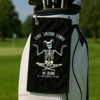 Live Laugh Leave Me Alone So I Can Dissociate In Peace Golf Towel thumb 2