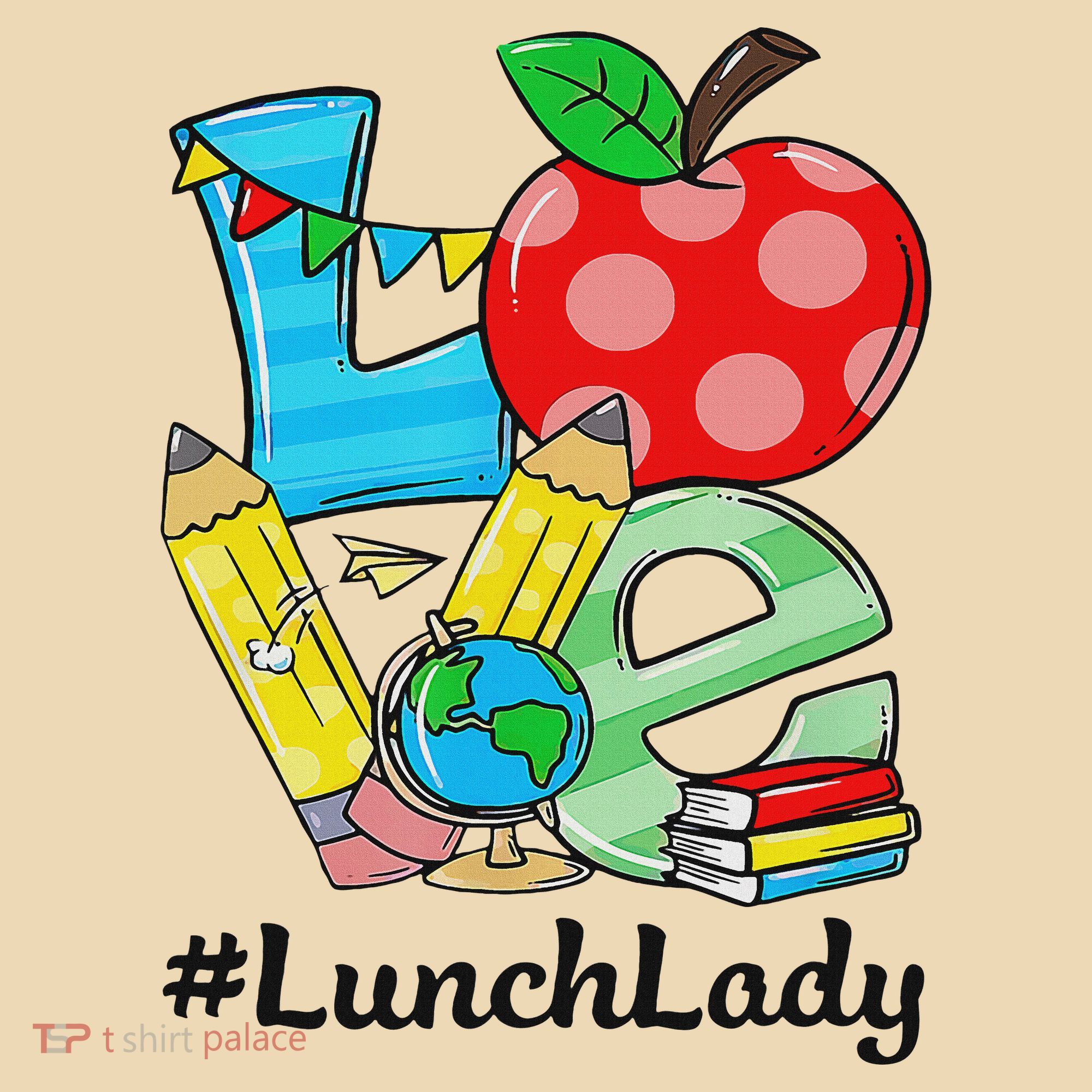 Love Lunch Lady Apples Back To School Cafeteria Worker Tote Bag