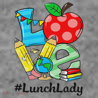 Love Lunch Lady Apples Back To School Cafeteria Worker Toddler Hoodie thumb 2