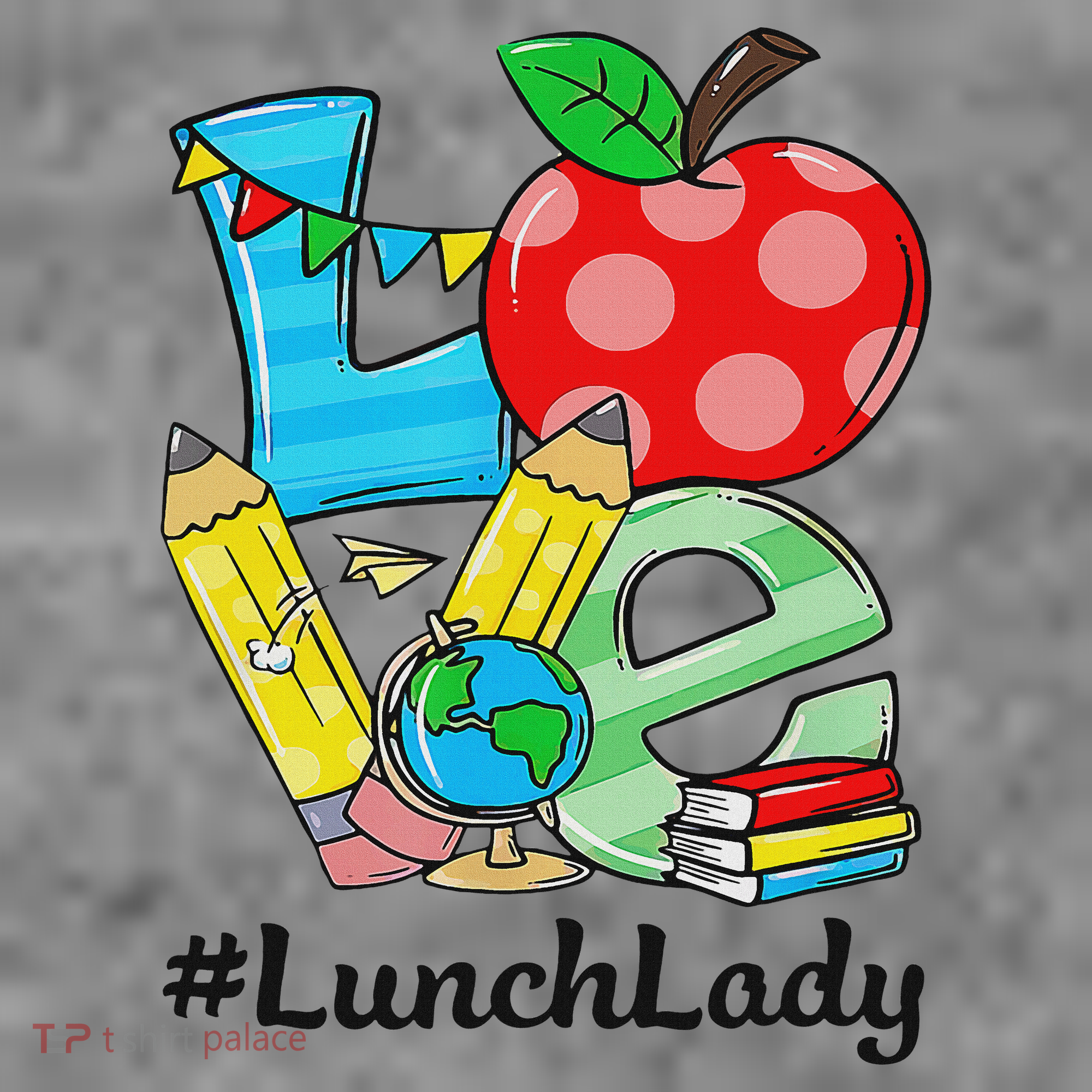 Love Lunch Lady Apples Back To School Cafeteria Worker Toddler Hoodie