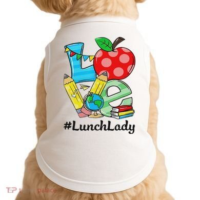 Love Lunch Lady Apples Back To School Cafeteria Worker Doggie Tank