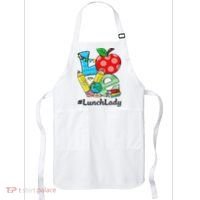Love Lunch Lady Apples Back To School Cafeteria Worker Apron thumb 0