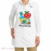 Love Lunch Lady Apples Back To School Cafeteria Worker Apron thumb 2