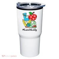 Love Lunch Lady Apples Back To School Cafeteria Worker Tumbler thumb 0