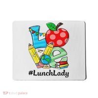 Love Lunch Lady Apples Back To School Cafeteria Worker Mousepad thumb 0