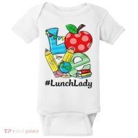 Love Lunch Lady Apples Back To School Cafeteria Worker Baby Bodysuit thumb 0