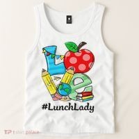Love Lunch Lady Apples Back To School Cafeteria Worker Tank Top thumb 2