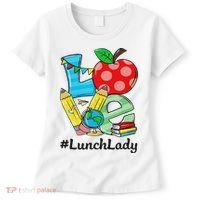 Love Lunch Lady Apples Back To School Cafeteria Worker Women's T-Shirt thumb 0
