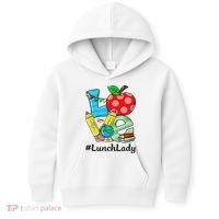 Love Lunch Lady Apples Back To School Cafeteria Worker Kids Hoodie thumb 0
