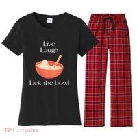 Live Laugh Lick The Bowl Funny Baking Women's Flannel Pajama Set thumb 0