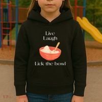 Live Laugh Lick The Bowl Funny Baking Kids Hoodie thumb 3