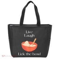 Live Laugh Lick The Bowl Funny Baking Tote Bag thumb 0