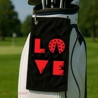 Love Ladybug Lady Bug I Love Ladybirds Lucky Insects Gift Golf Towel thumb 2