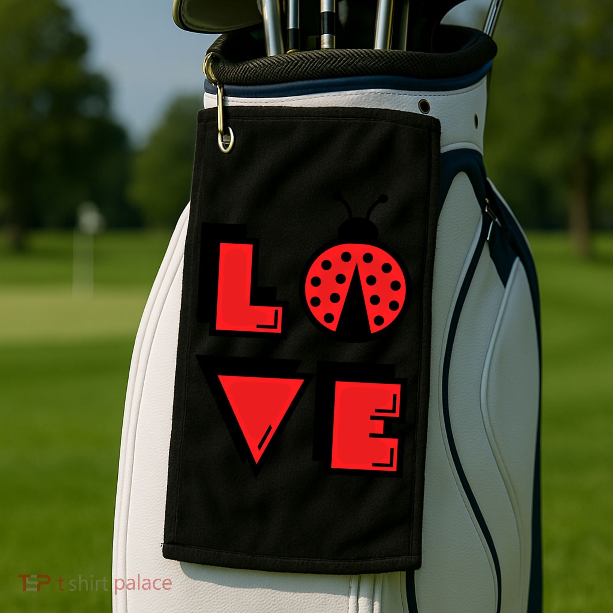 Love Ladybug Lady Bug I Love Ladybirds Lucky Insects Gift Golf Towel