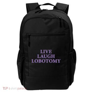 Live Laugh Lobotomy Funny Ironic 2000s Goth Punk Emo Backpack