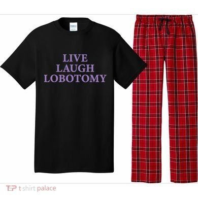 Live Laugh Lobotomy Funny Ironic 2000s Goth Punk Emo Pajama Set
