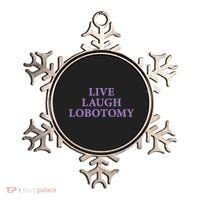 Live Laugh Lobotomy Funny Ironic 2000s Goth Punk Emo Ornament thumb 0