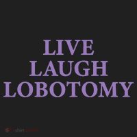 Live Laugh Lobotomy Funny Ironic 2000s Goth Punk Emo Golf Towel thumb 3