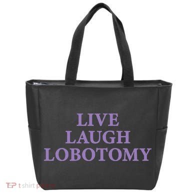 Live Laugh Lobotomy Funny Ironic 2000s Goth Punk Emo Tote Bag