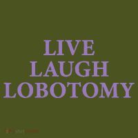 Live Laugh Lobotomy Funny Ironic 2000s Goth Punk Emo The Baniff Cuffed Pom Beanie thumb 2