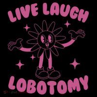 Live Laugh Lobotomy Flower Meme Tote Bag thumb 4