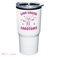Live Laugh Lobotomy Flower Meme Tumbler thumb 0