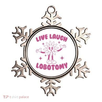 Live Laugh Lobotomy Flower Meme Ornament
