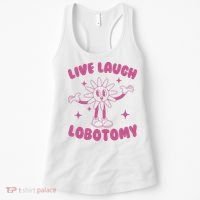 Live Laugh Lobotomy Flower Meme Women's Tank Top thumb 0