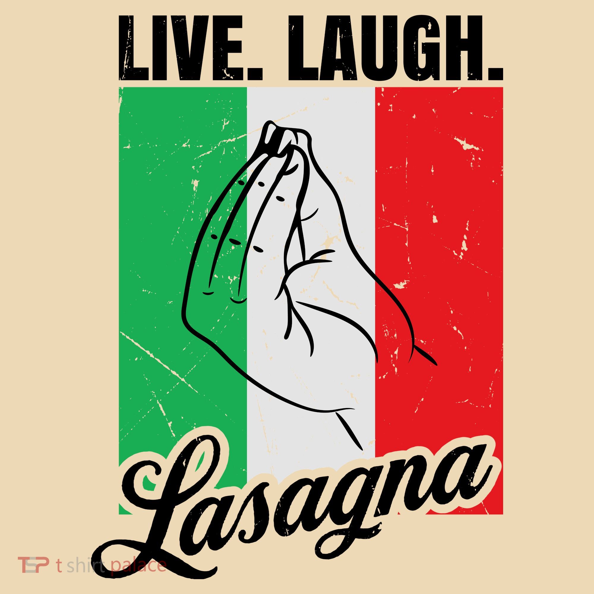 Live Laugh Lasagna Funny Italian Lasagna Lover Tote Bag