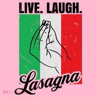 Live Laugh Lasagna Funny Italian Lasagna Lover Coaster thumb 2