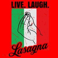 Live Laugh Lasagna Funny Italian Lasagna Lover Santa Hat thumb 1