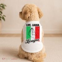 Live Laugh Lasagna Funny Italian Lasagna Lover Doggie Tank thumb 2