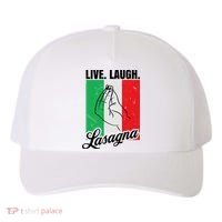 Live Laugh Lasagna Funny Italian Lasagna Lover Yupoong Adult 5-Panel Trucker Hat thumb 0
