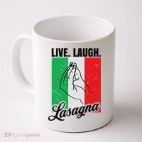 Live Laugh Lasagna Funny Italian Lasagna Lover Coffee Mug thumb 0