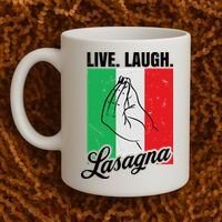 Live Laugh Lasagna Funny Italian Lasagna Lover Coffee Mug thumb 2