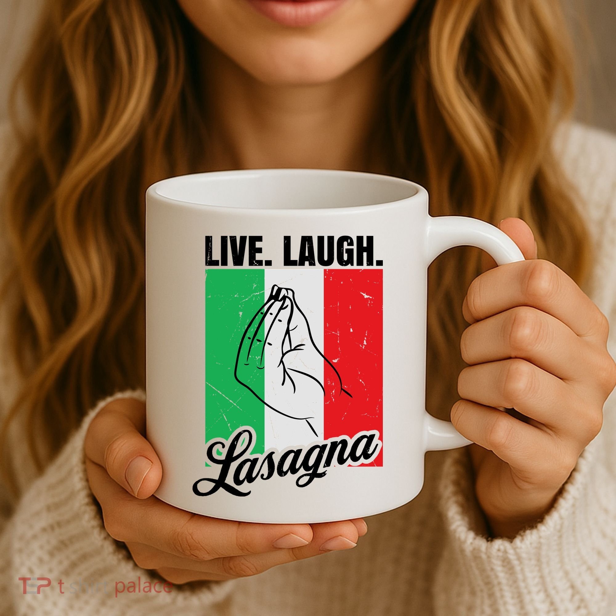 Live Laugh Lasagna Funny Italian Lasagna Lover Coffee Mug
