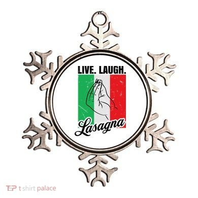 Live Laugh Lasagna Funny Italian Lasagna Lover Ornament