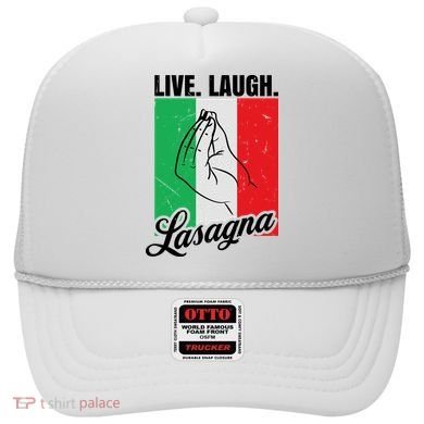 Live Laugh Lasagna Funny Italian Lasagna Lover Hat