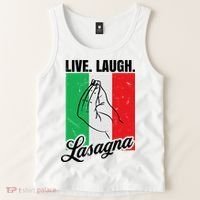 Live Laugh Lasagna Funny Italian Lasagna Lover Tank Top thumb 2