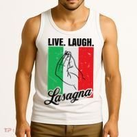 Live Laugh Lasagna Funny Italian Lasagna Lover Tank Top thumb 3