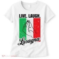 Live Laugh Lasagna Funny Italian Lasagna Lover Women's T-Shirt thumb 0