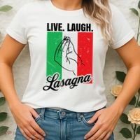 Live Laugh Lasagna Funny Italian Lasagna Lover Women's T-Shirt thumb 2