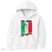 Live Laugh Lasagna Funny Italian Lasagna Lover Kids Hoodie thumb 0