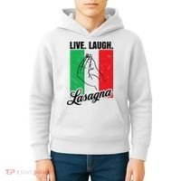 Live Laugh Lasagna Funny Italian Lasagna Lover Kids Hoodie thumb 4