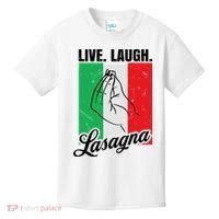 Live Laugh Lasagna Funny Italian Lasagna Lover Kids T-Shirt thumb 0