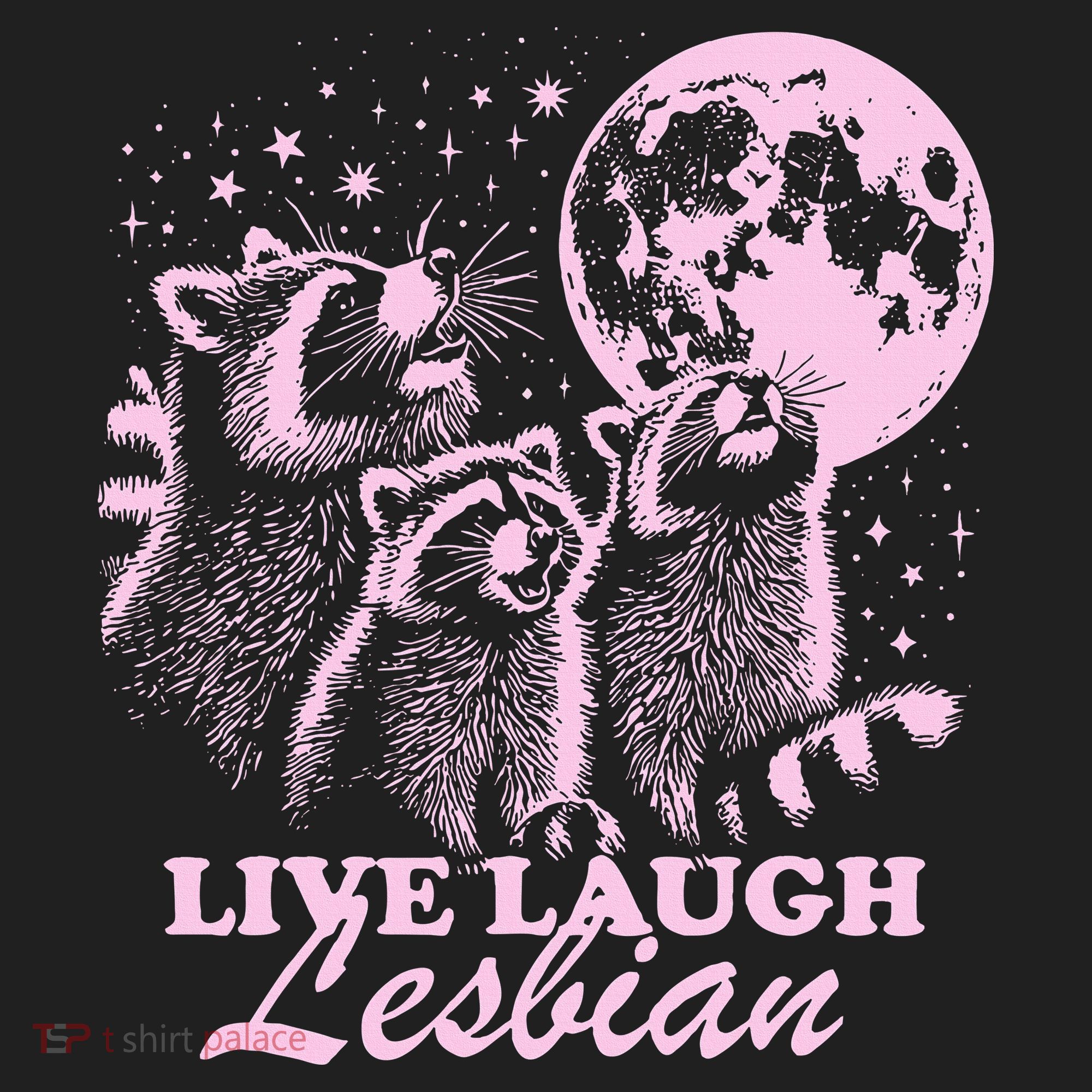 Live Laugh Lesbian Raccoon Lesbian Lgbtq Pride Month Golf Towel