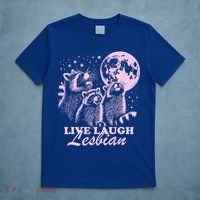 Live Laugh Lesbian Raccoon Lesbian Lgbtq Pride Month T-Shirt thumb 5