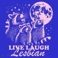Live Laugh Lesbian Raccoon Lesbian Lgbtq Pride Month Women's Long Sleeve Shirt thumb 2