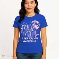 Live Laugh Lesbian Raccoon Lesbian Lgbtq Pride Month Women's T-Shirt thumb 4